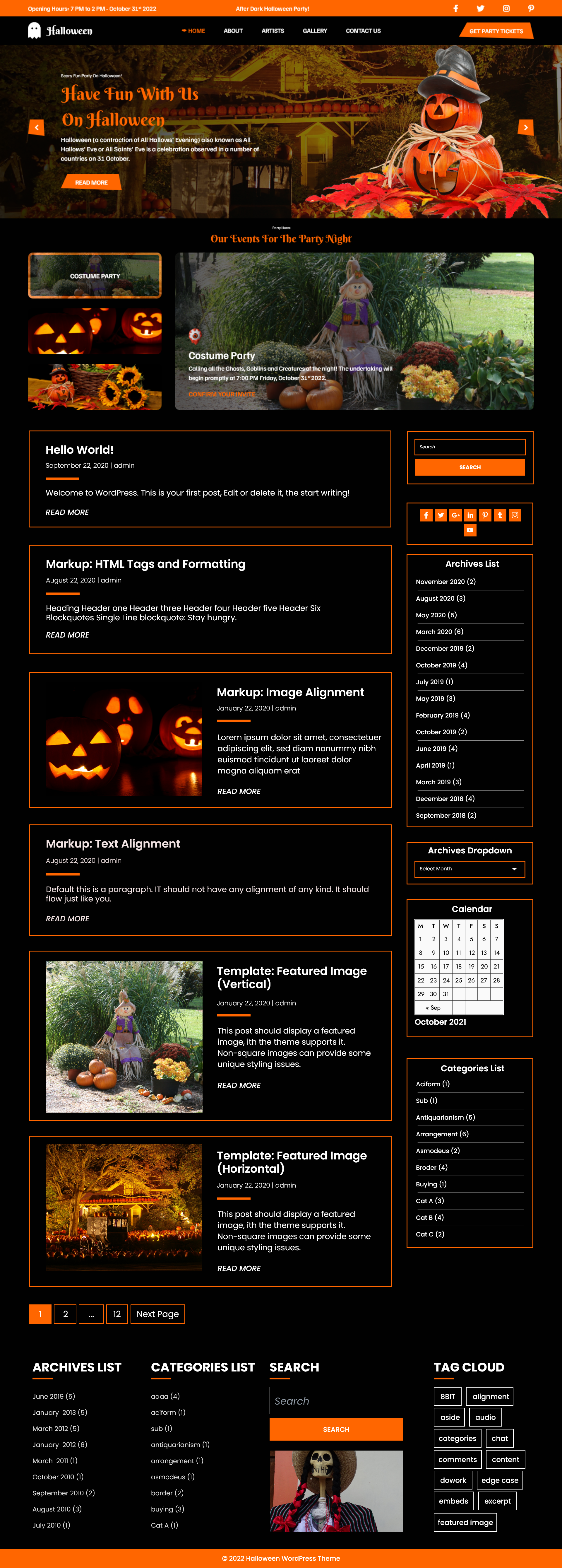 Free Halloween WordPress Theme Free Halloween WordPress Theme