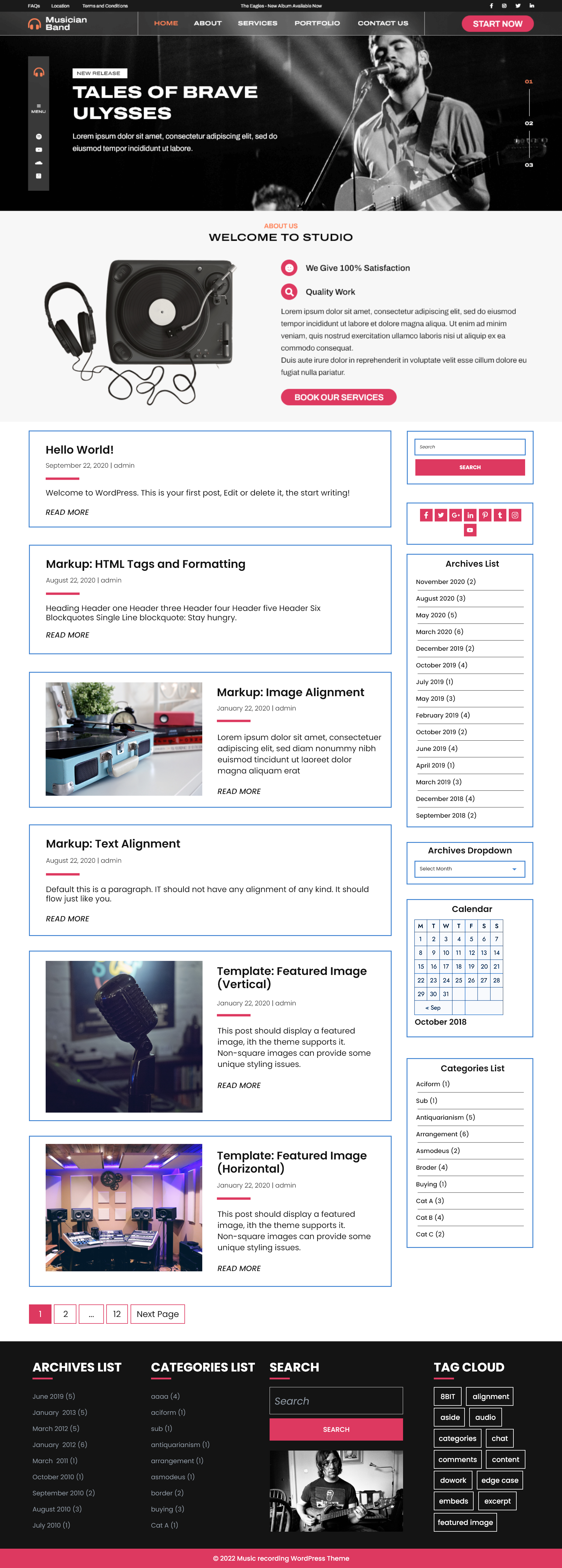 Free Musician WordPress Theme Free Musician WordPress Theme