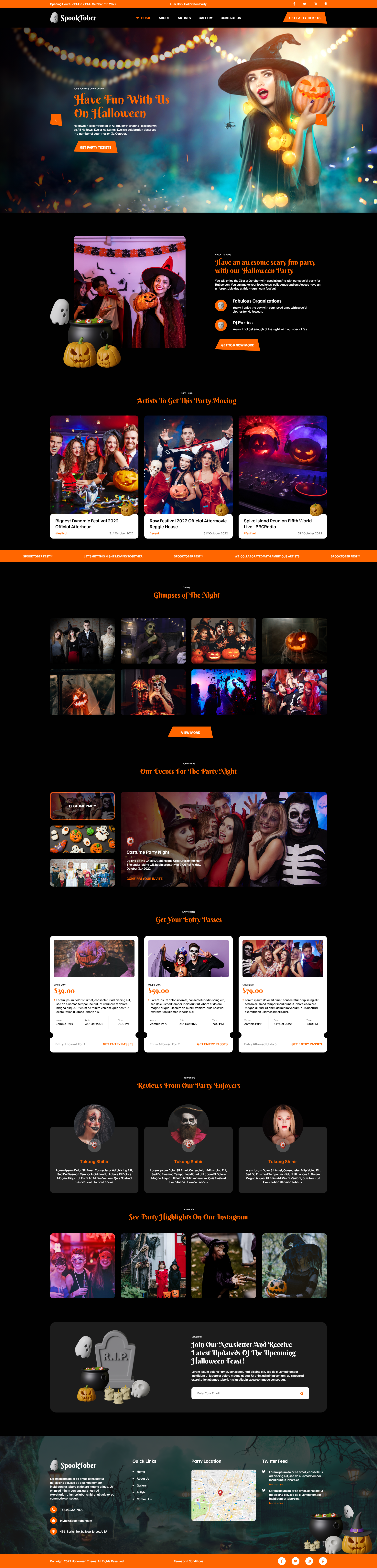 Halloween Party WordPress Theme Halloween Party WordPress Theme