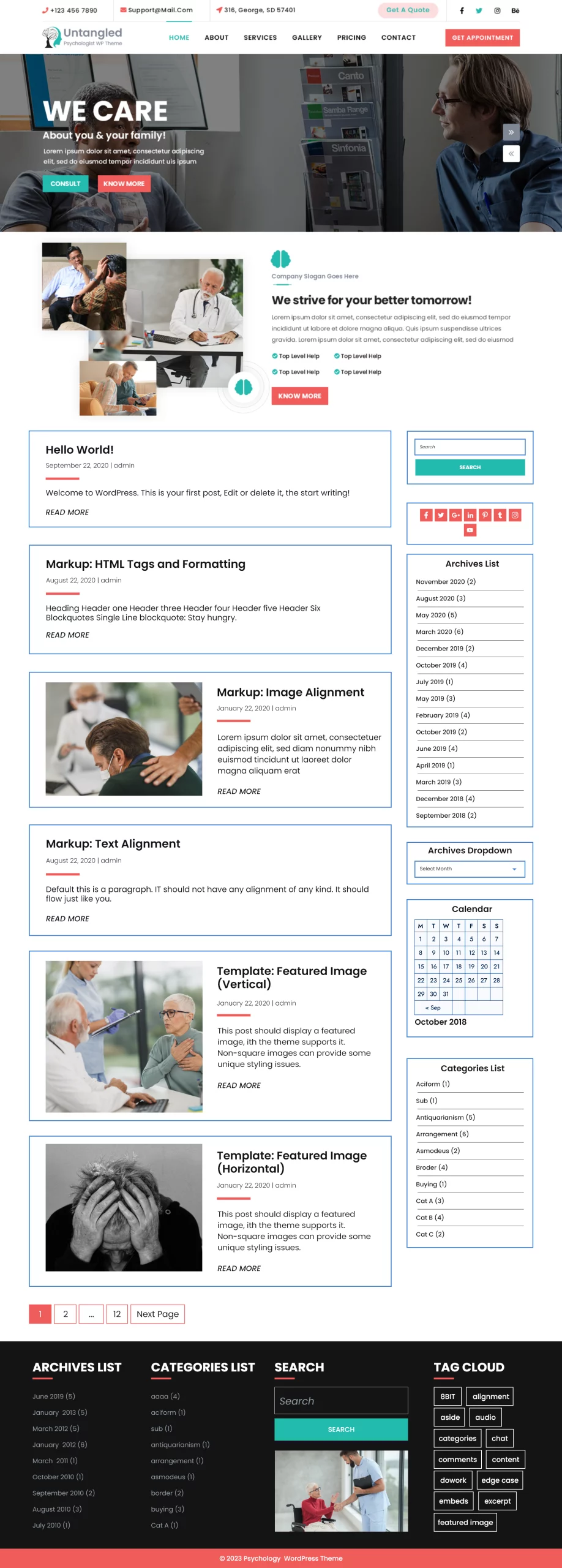 Free Psychology WordPress Theme Free Psychology WordPress Theme