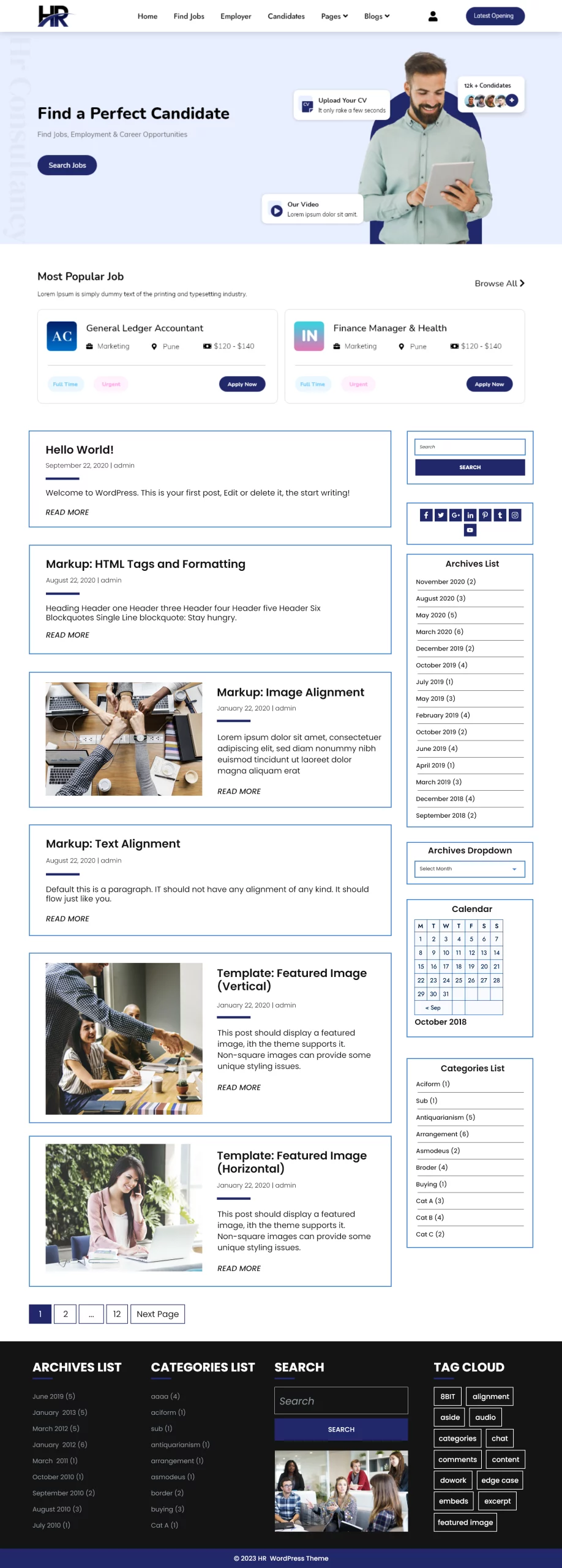 Free HR WordPress Theme Free HR WordPress Theme