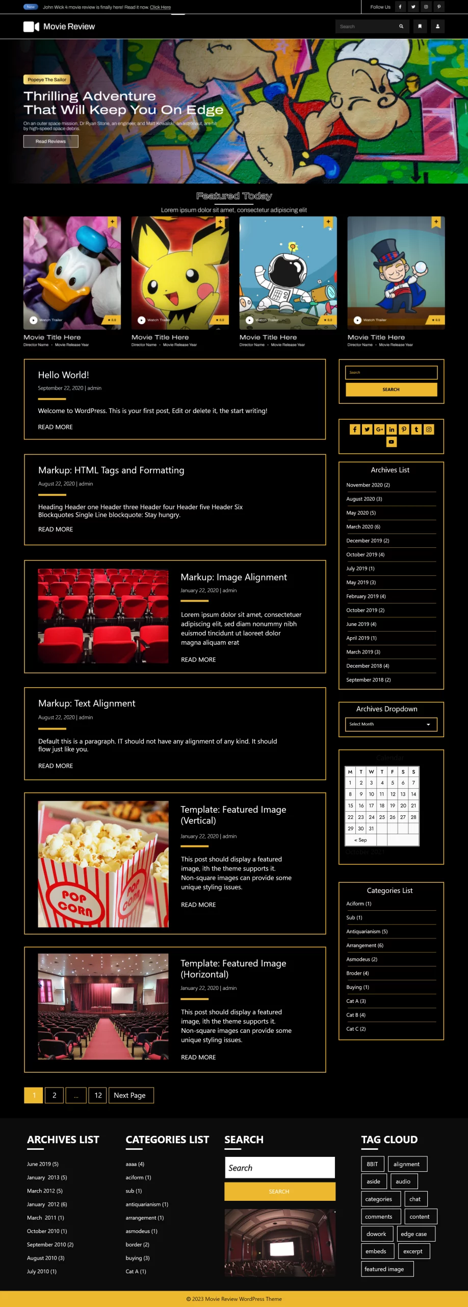 Free Movie WordPress Theme Free Movie WordPress Theme