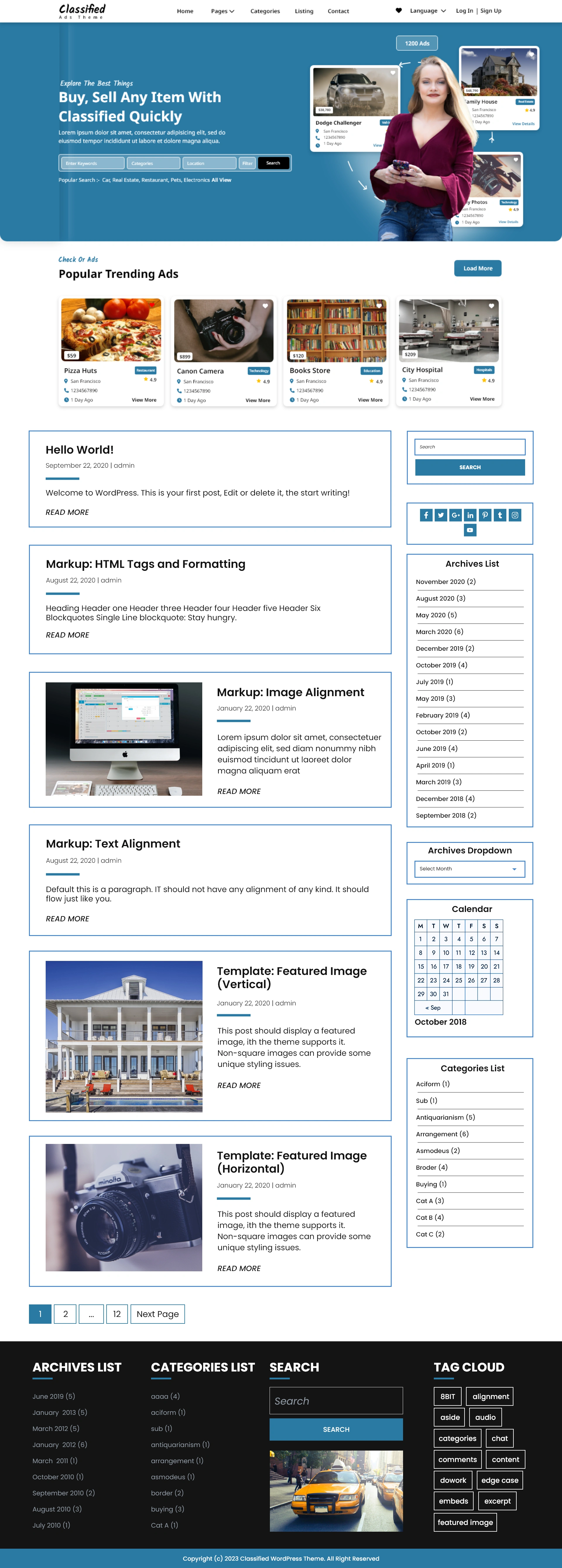 Free Classified Ads WordPress Theme Free Classified Ads WordPress Theme