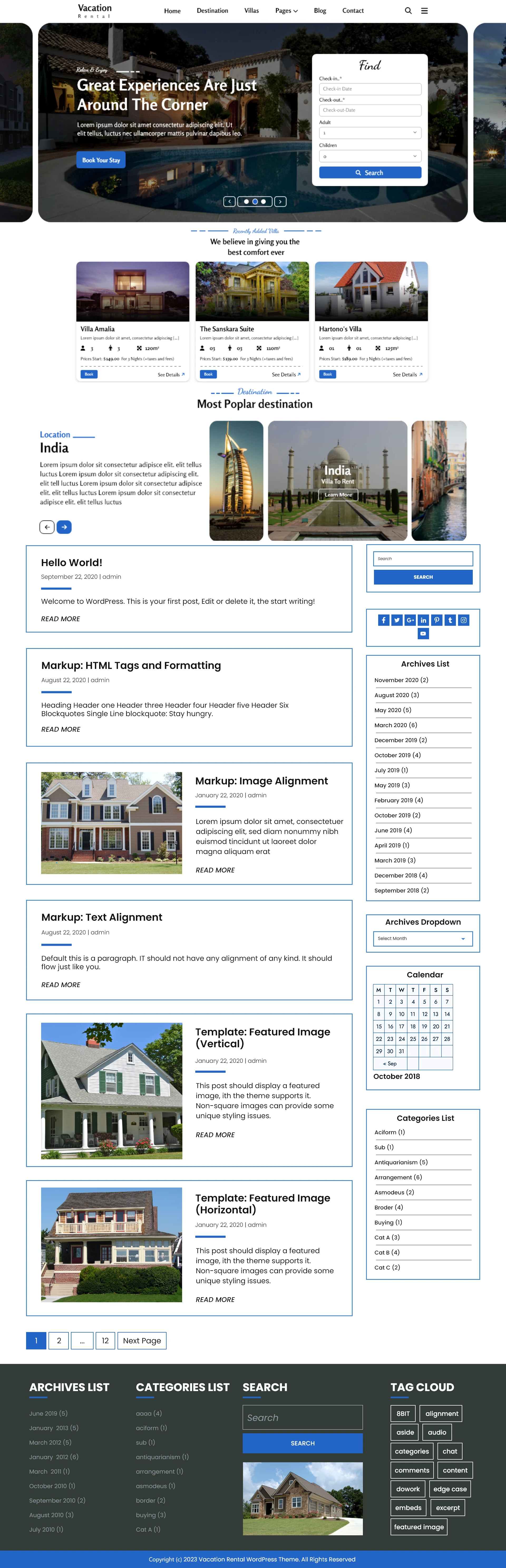 Free Vacation Rental WordPress Theme Free Vacation Rental WordPress Theme