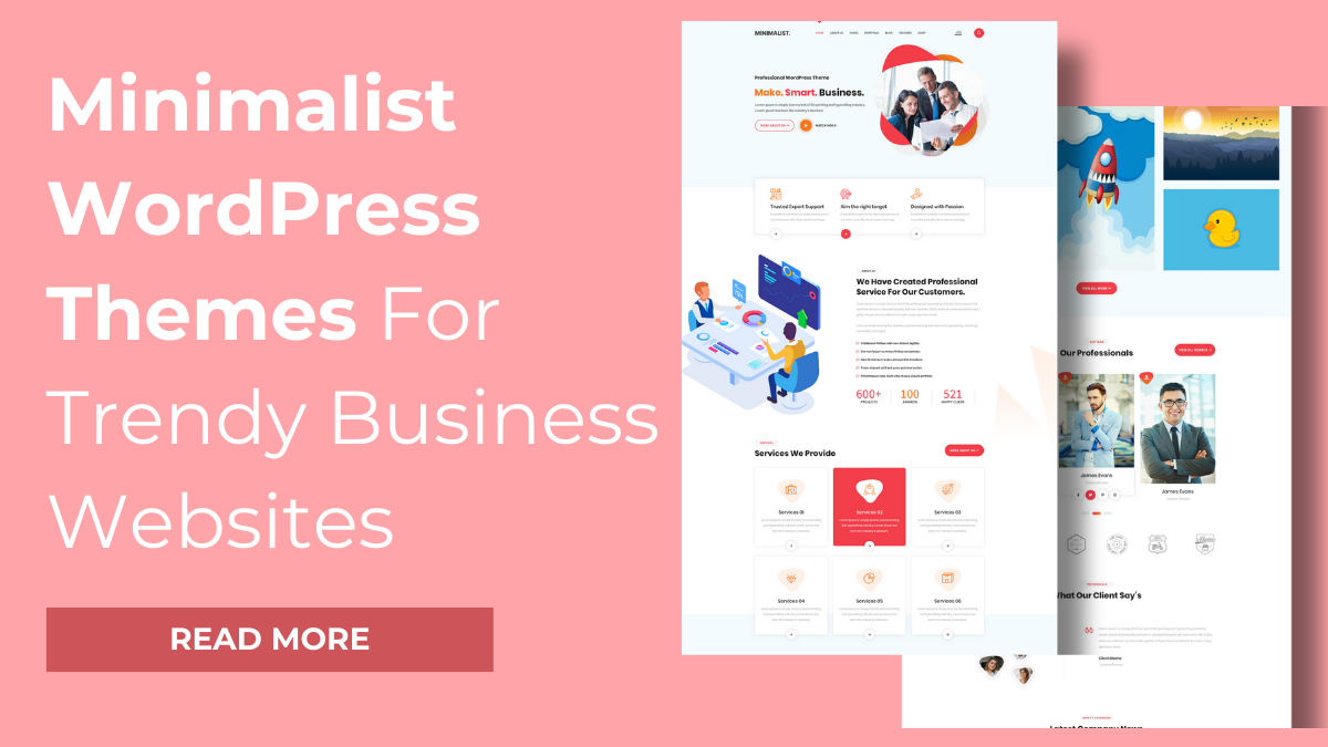 Minimalist WordPress Themes For Trendy Business Websites