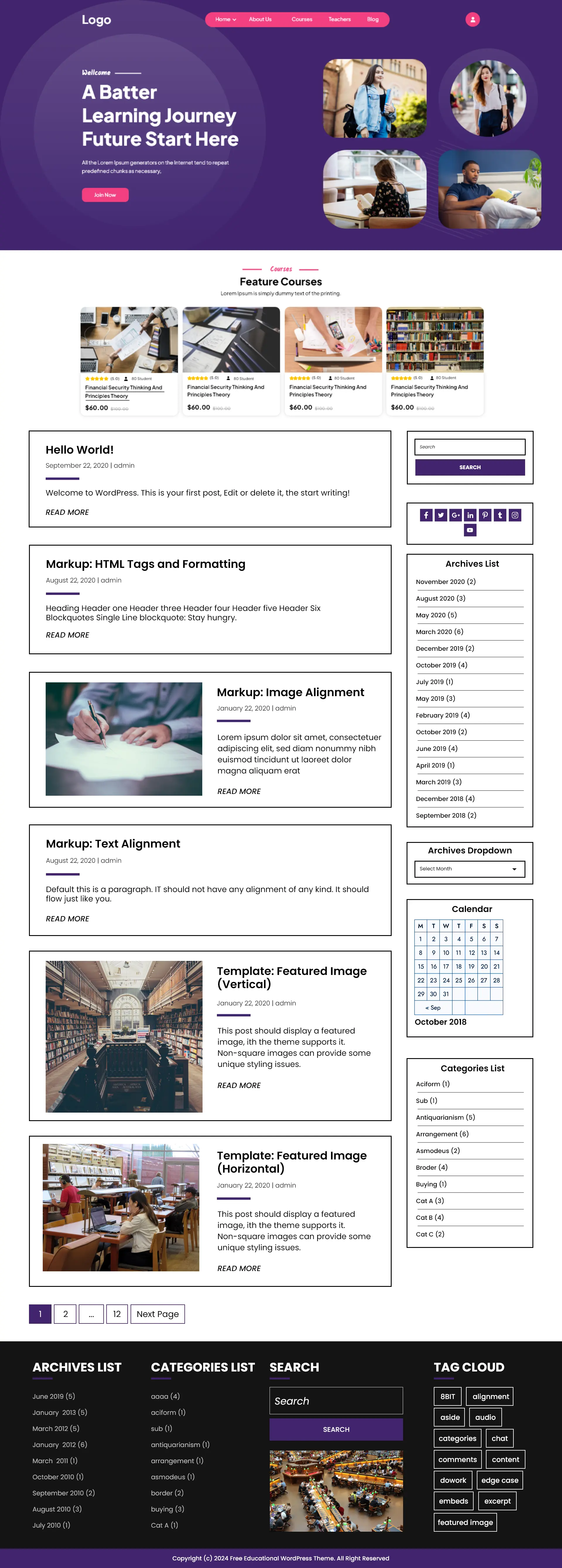 Free Education WordPress Theme Free Education WordPress Theme