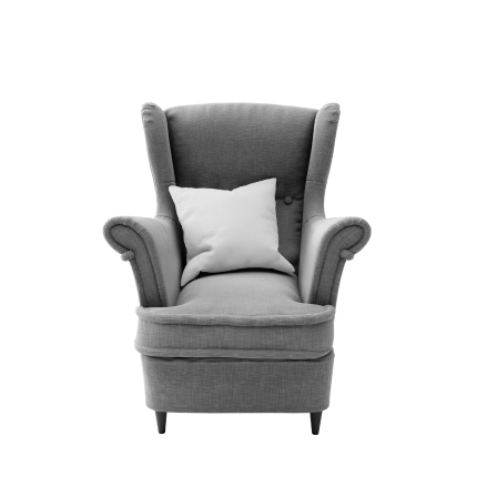 Grey Wing Chair